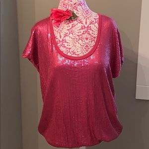 🌺Express Sequin Blouse Pink Size S-L